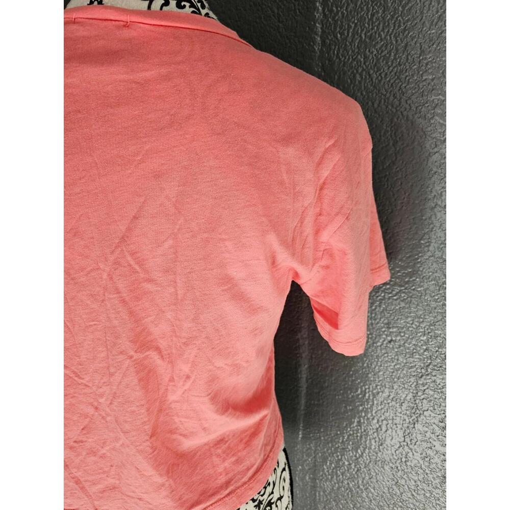 Women's Riot Queen Crop Top Pink Size Small Skeletons Skateboarding Live To Ride - Picture 12 of 14